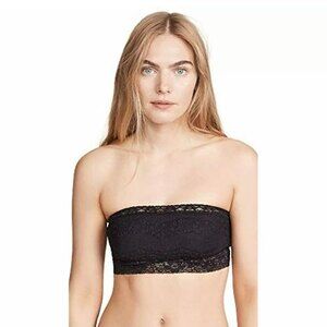 Free People Women's Lace Bandeau Bra Black Size XS